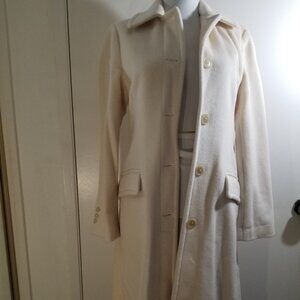 Barneys New York Brand Pea Coat in Cream, size 36